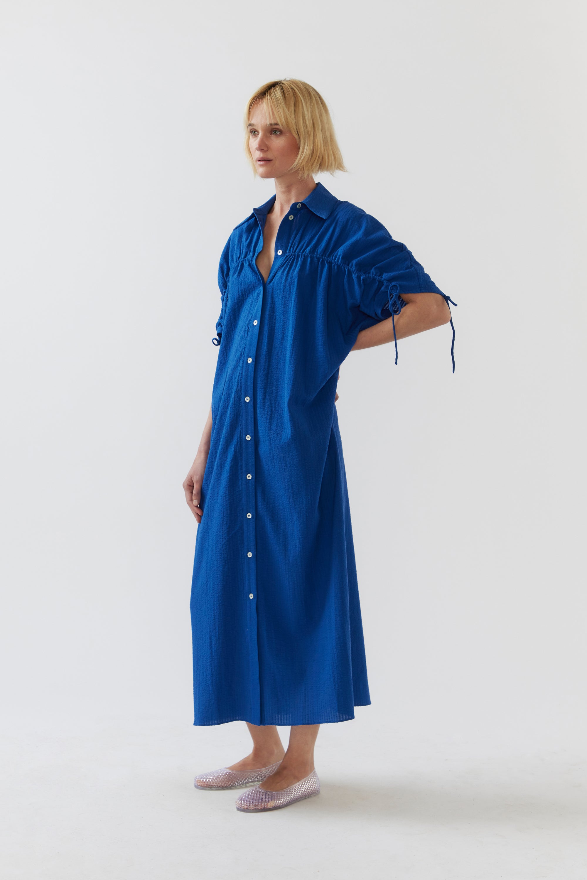 Polly Dress | Matisse Blue Seersucker