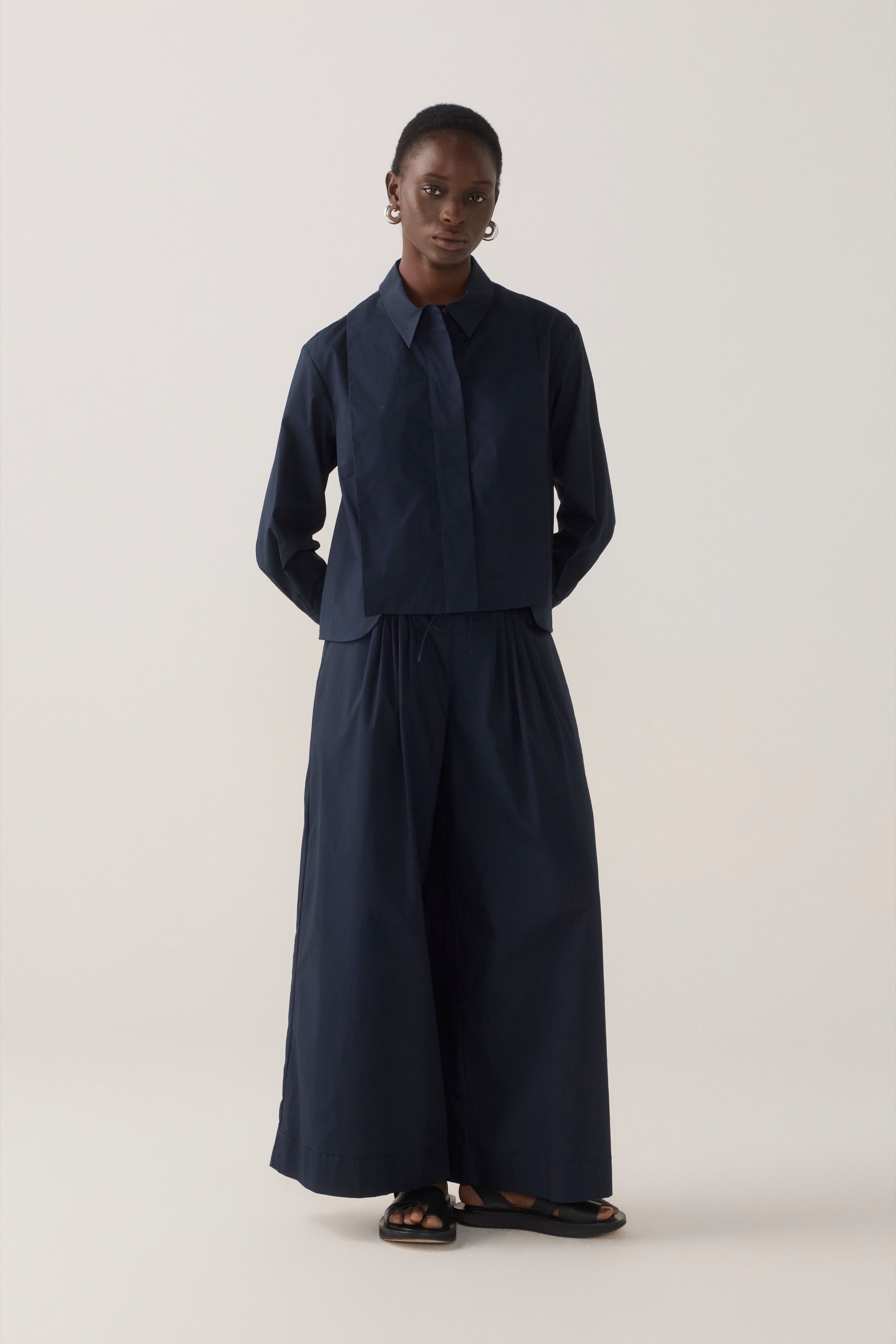 Pippi Shirt | Navy Poplin