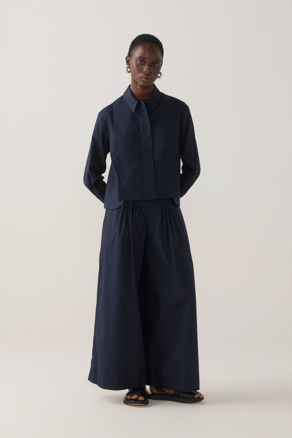 Pippi Shirt | Navy Poplin