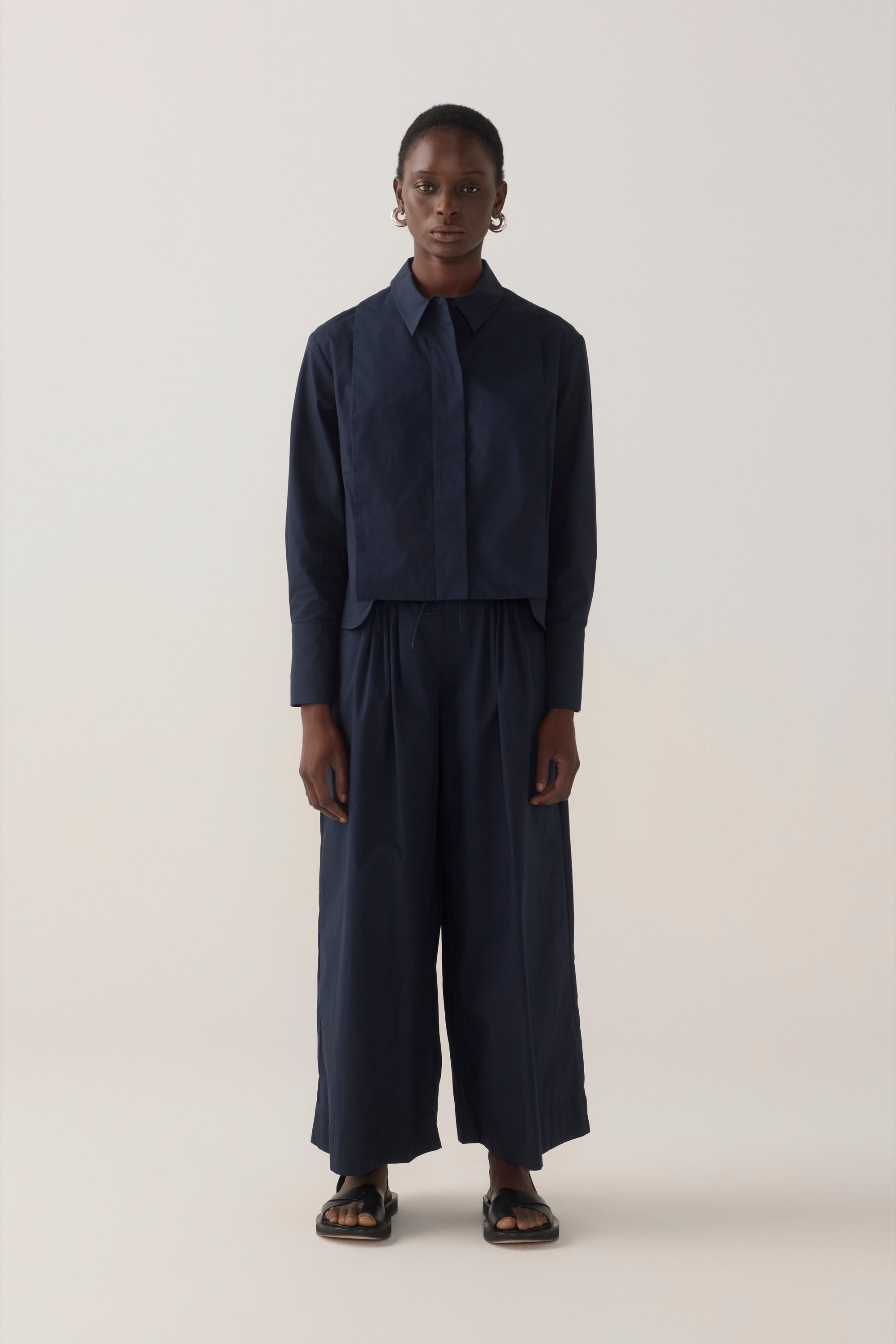 Pippi Shirt | Navy Poplin