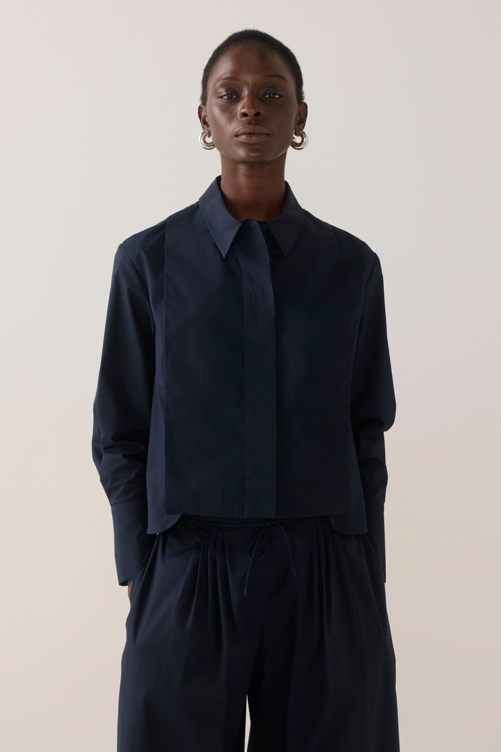 Pippi Shirt | Navy Poplin