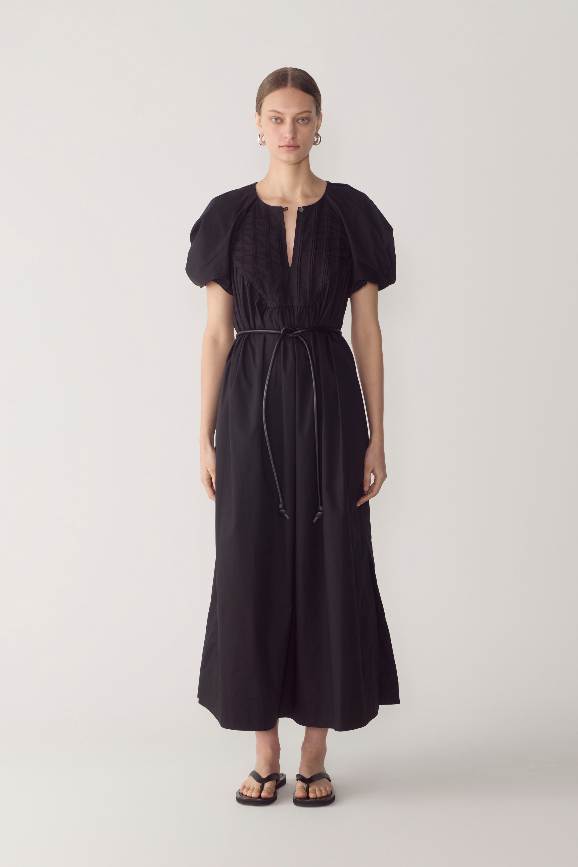 Raven Dress | Black Poplin