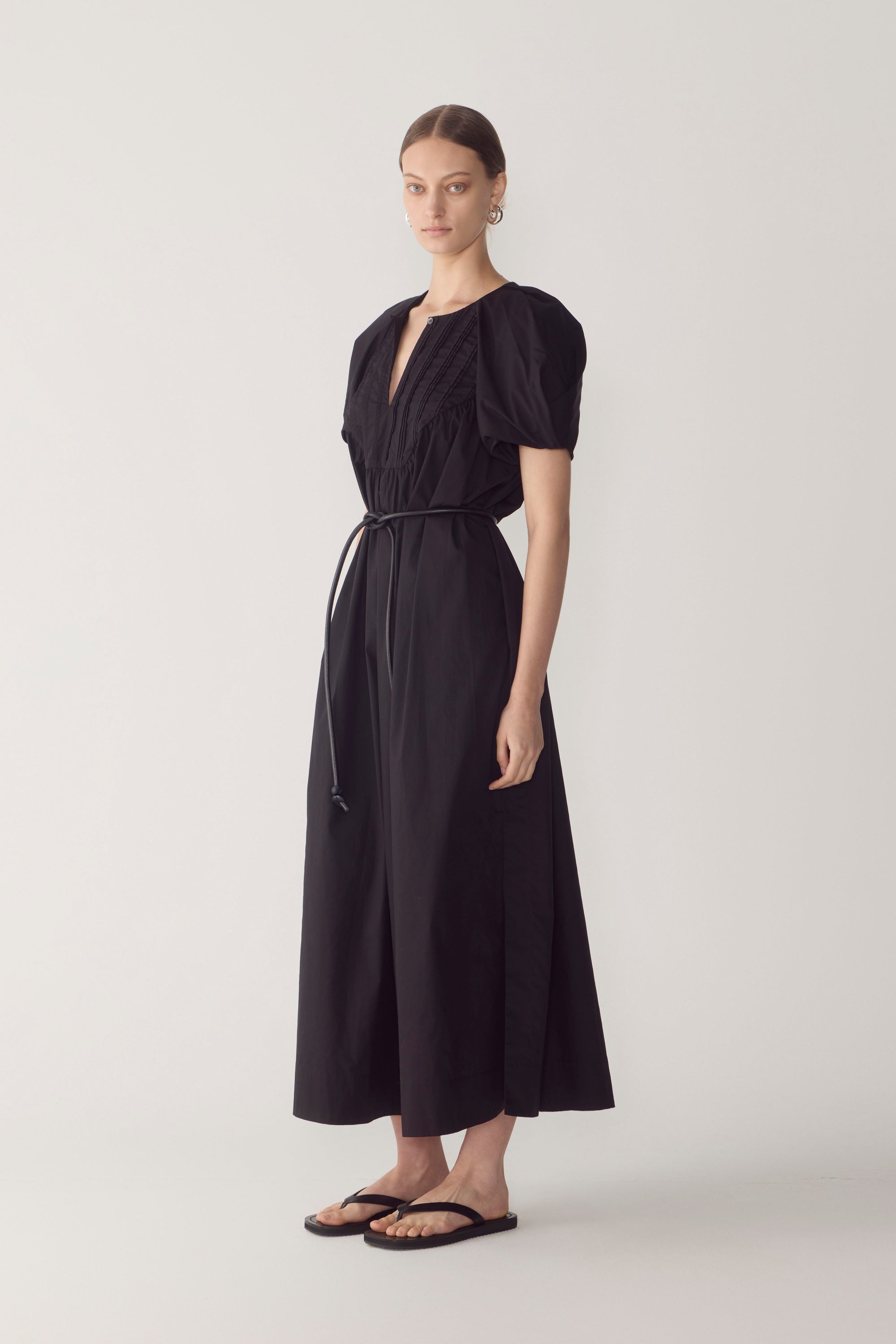 Raven Dress | Black Poplin