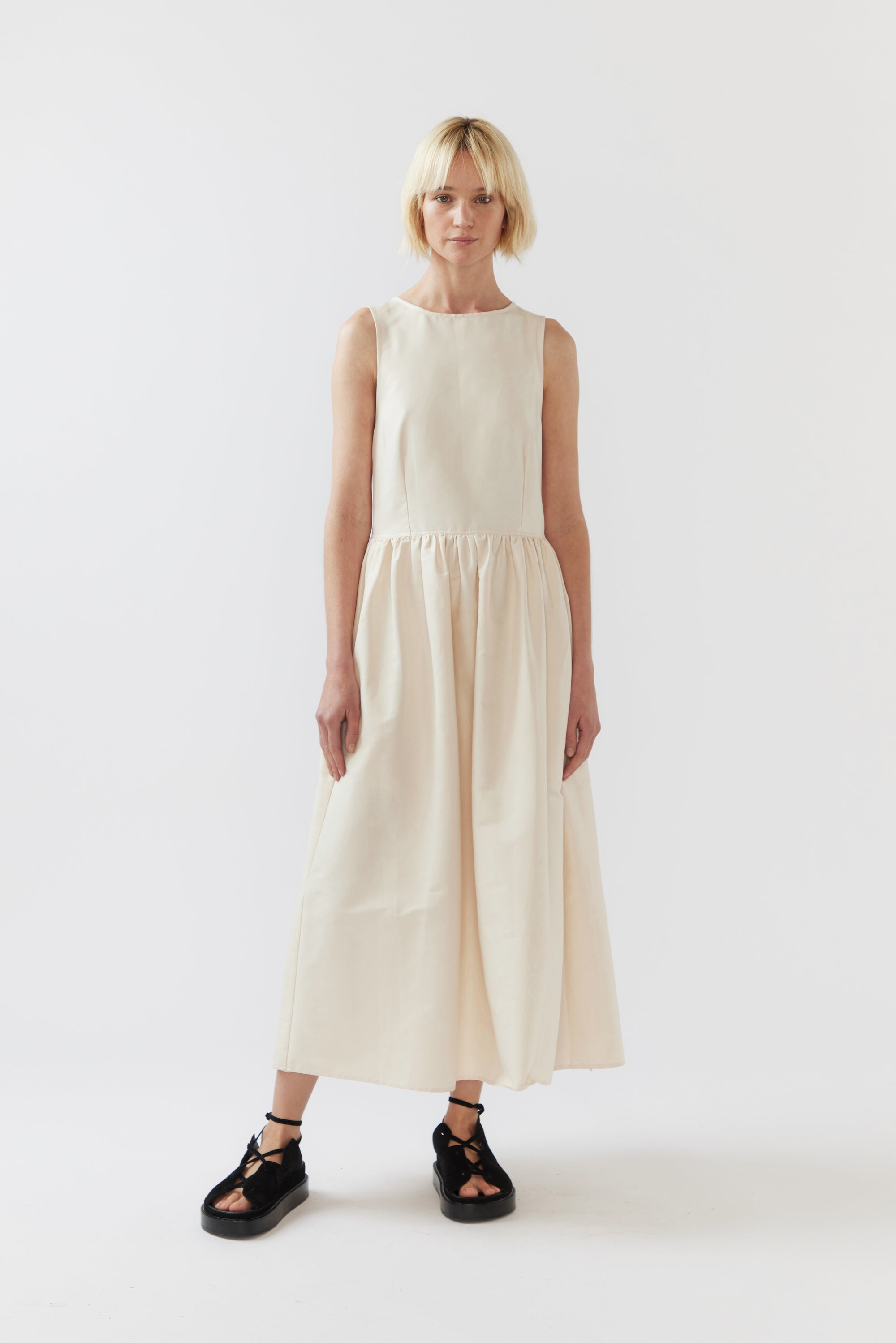 Remington Dress | Seashell Silk Cotton