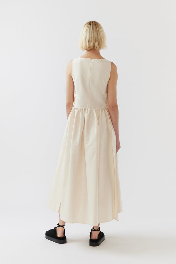 Remington Dress | Seashell Silk Cotton