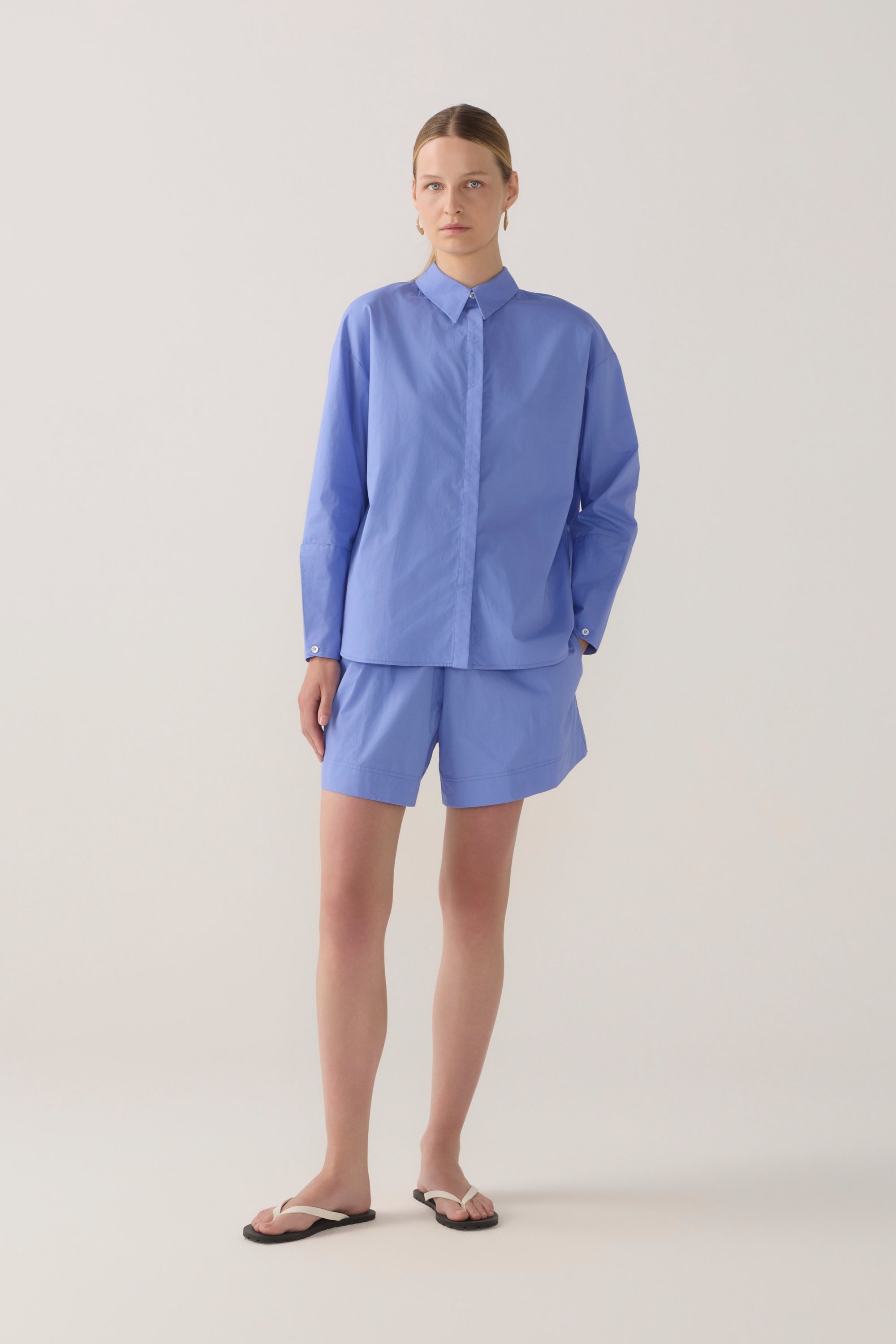 Rowyn Shirt | Cornflower Poplin