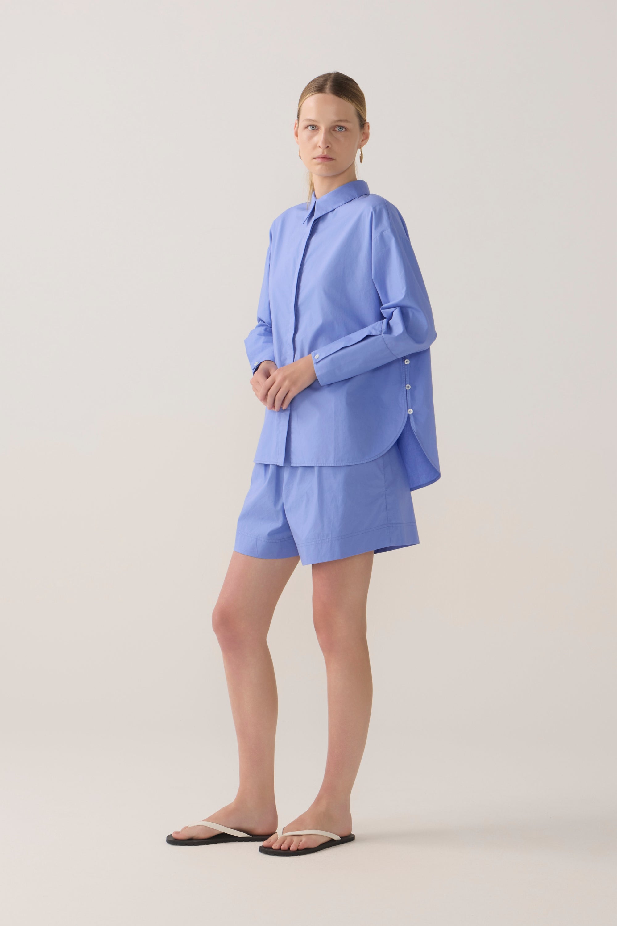 Rowyn Shirt | Cornflower Poplin