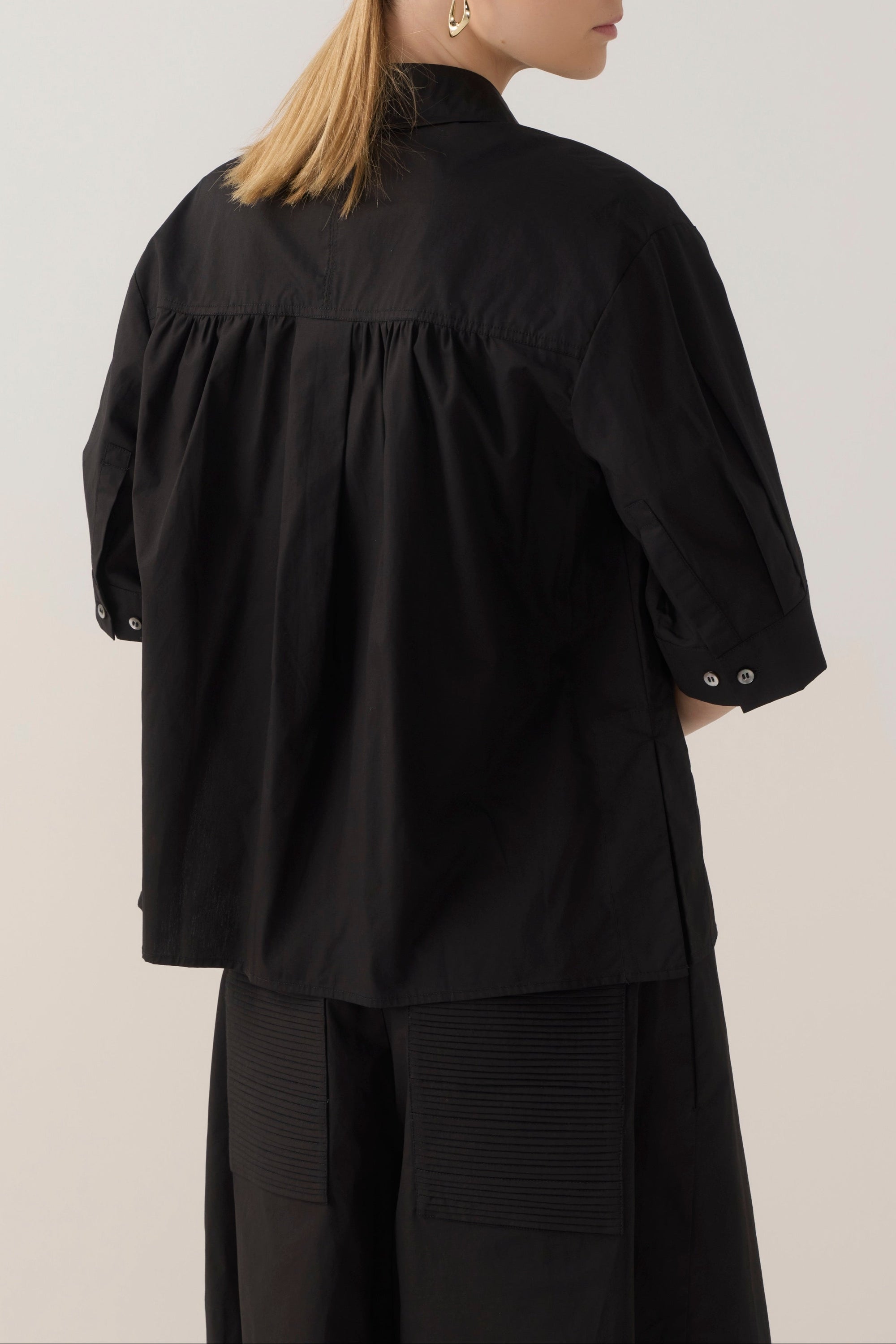 Summer Short | Black Cotton Tencel