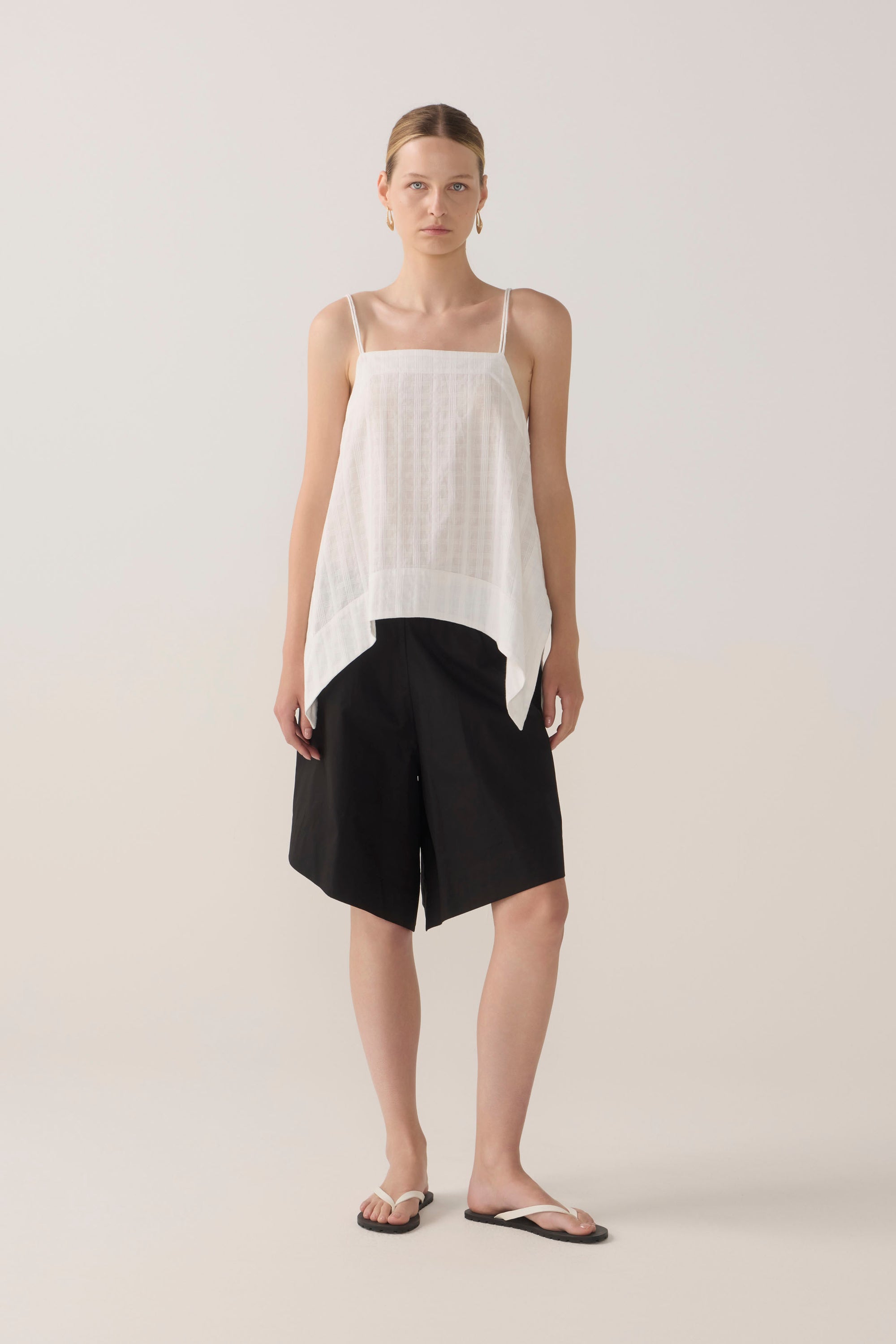 Summer Short | Black Cotton Tencel