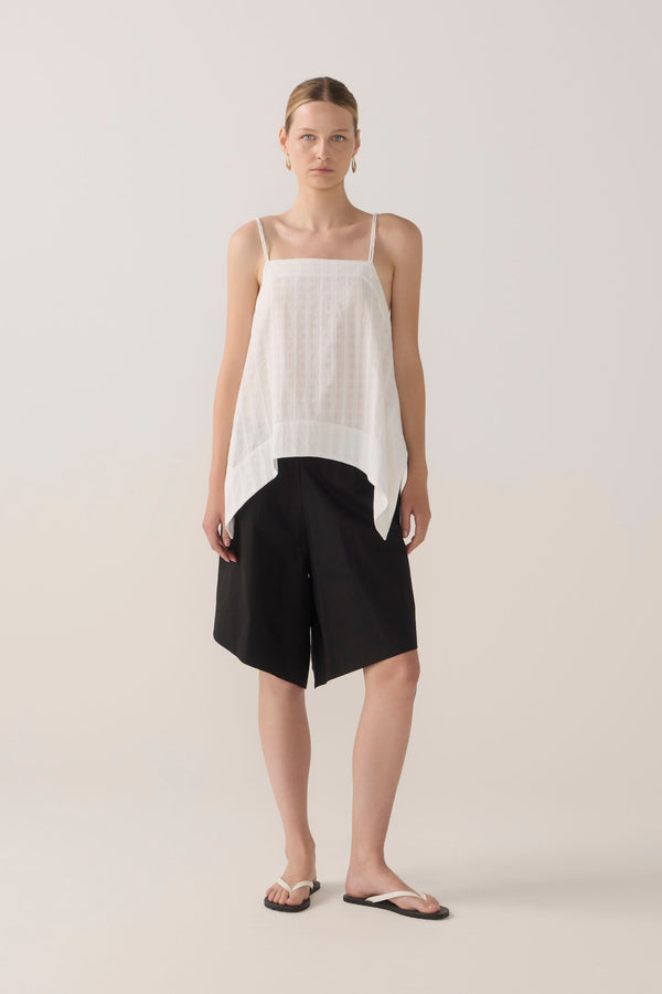 Summer Short | Black Cotton Tencel