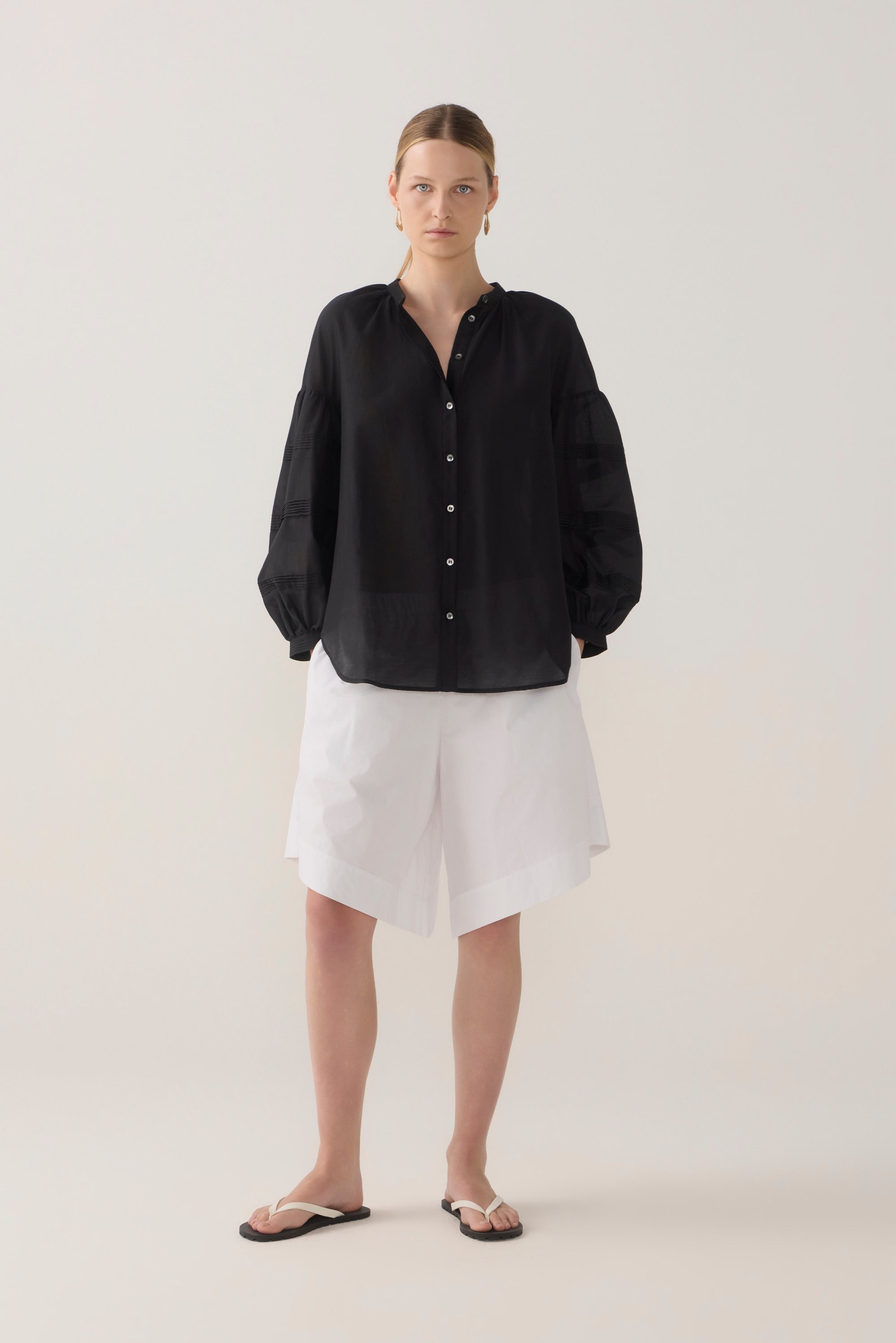 Summer Short | White Poplin