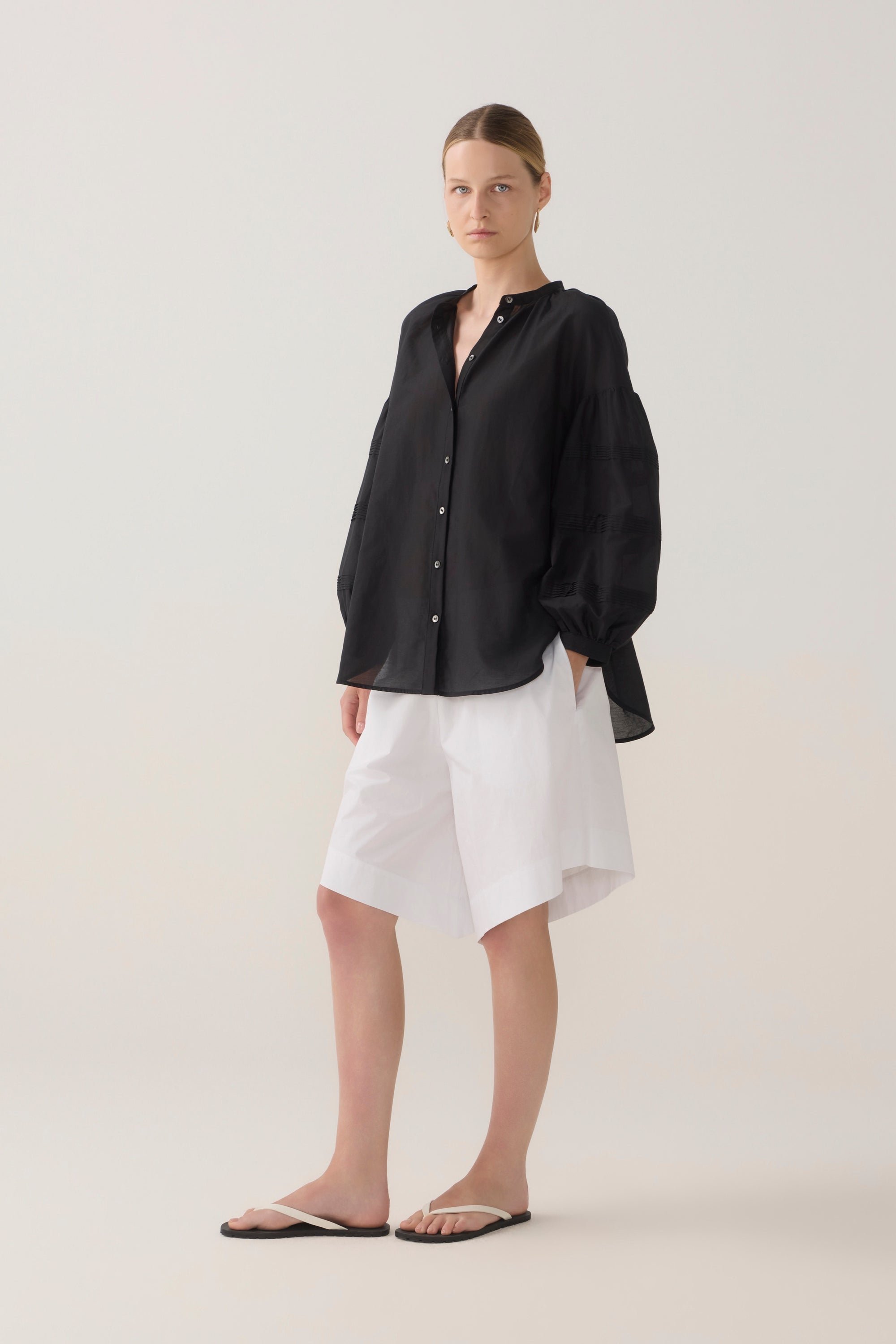 Summer Short | White Poplin