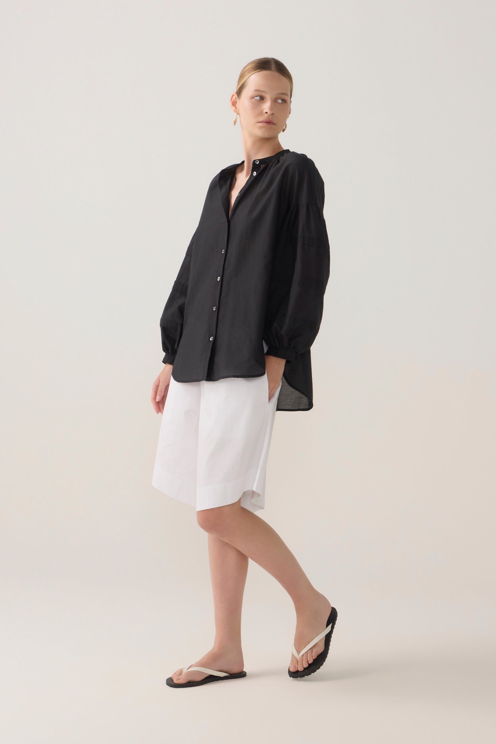 Summer Short | White Poplin