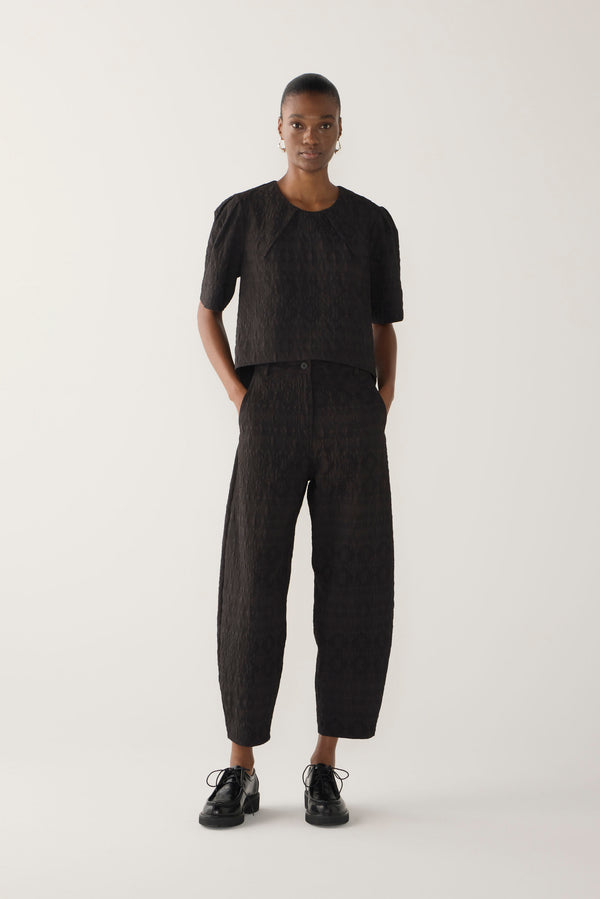 Edith Pant | Black Jacquard