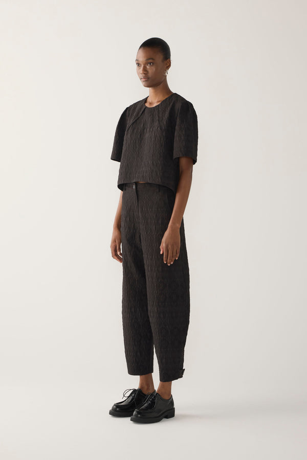 Edith Pant | Black Jacquard