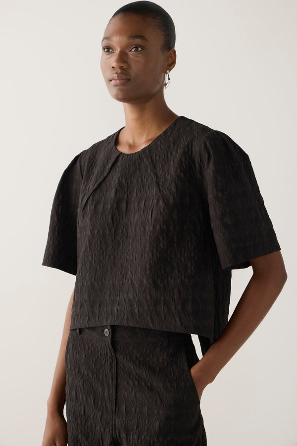 Edith Pant | Black Jacquard