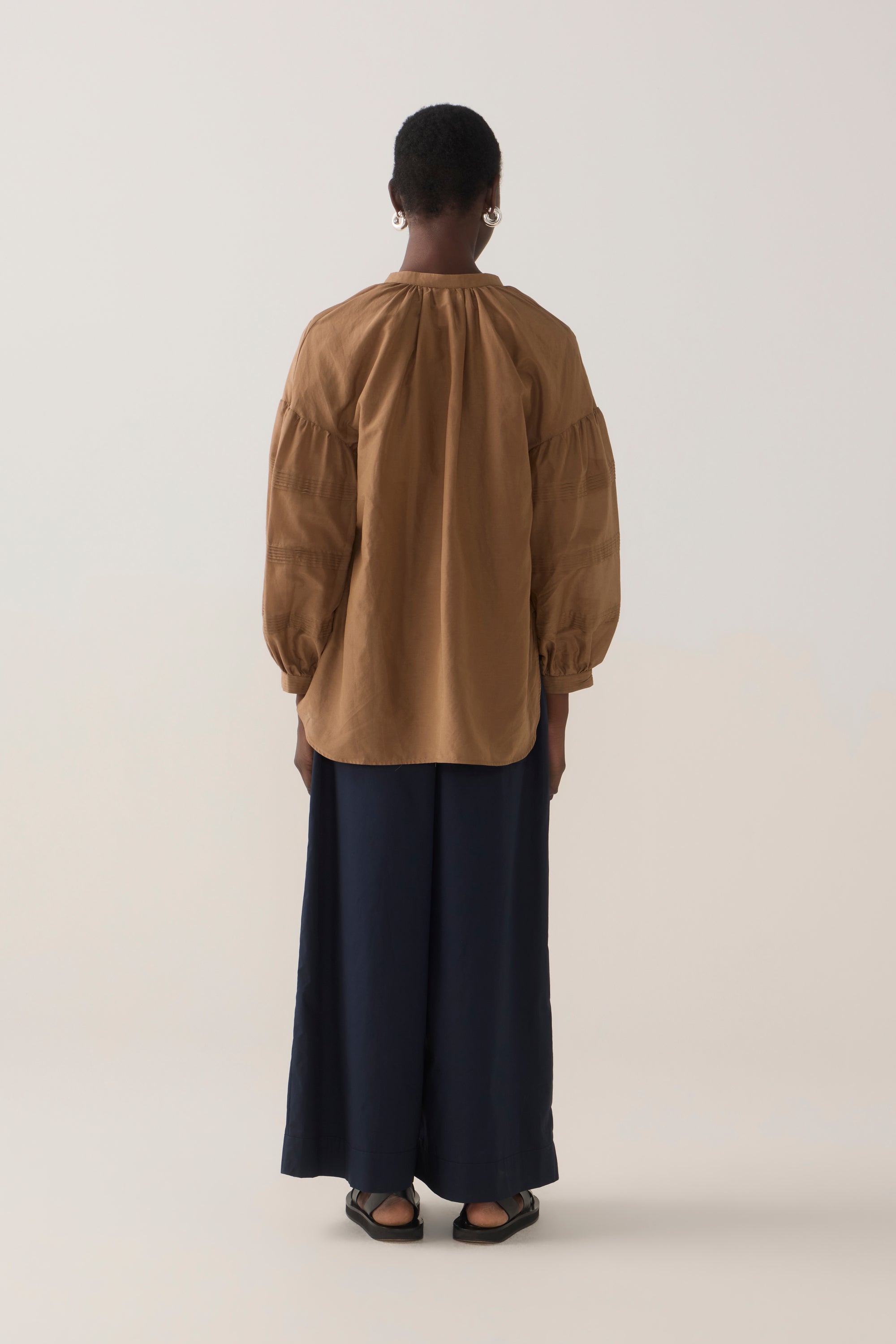 Zelda Shirt | Chestnut Cotton Silk