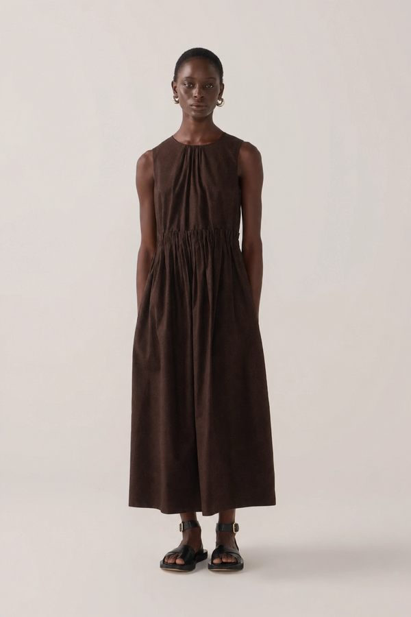 Alex Dress | Chocolate Wool Blend