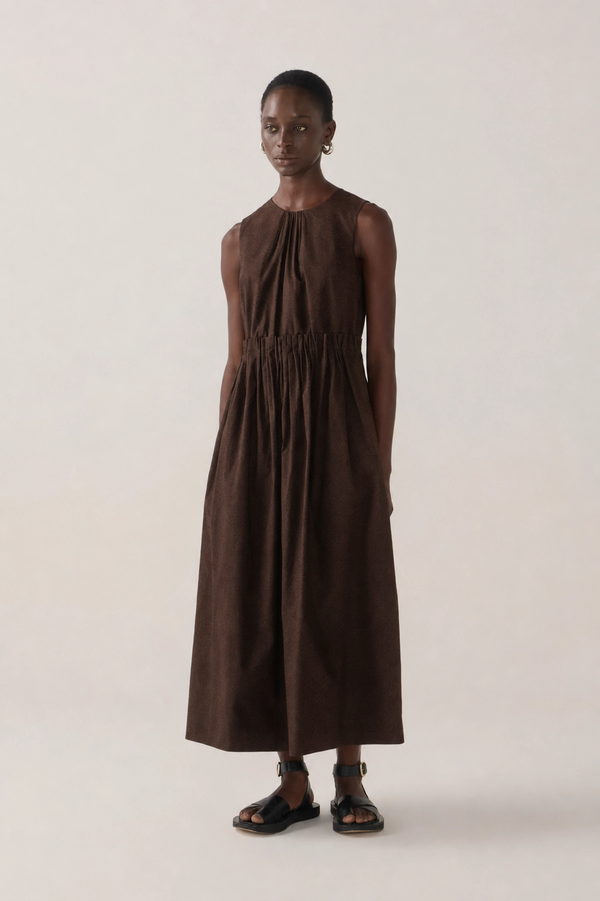 Alex Dress | Chocolate Wool Blend