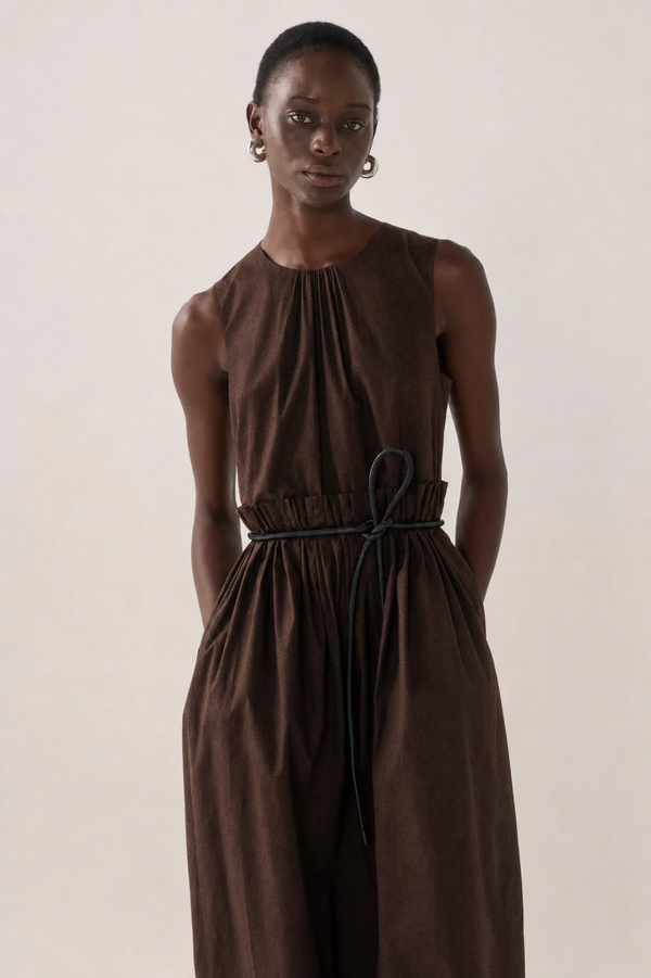 Alex Dress | Chocolate Wool Blend