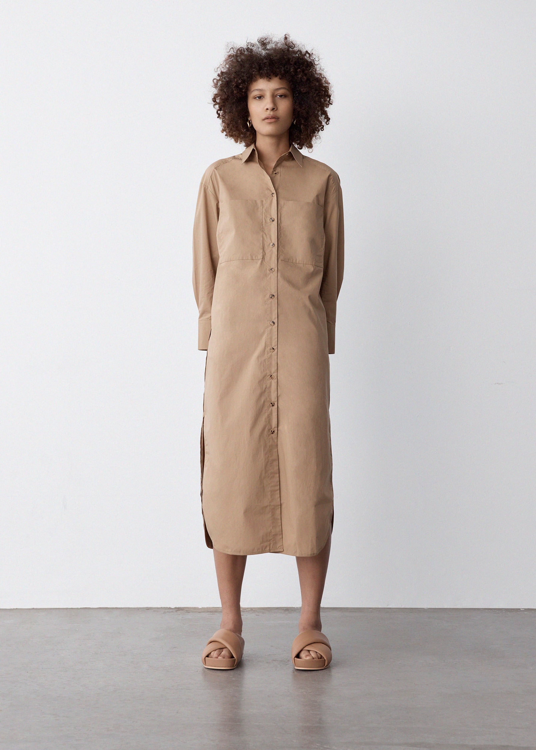 Zara Dress | Camel Poplin
