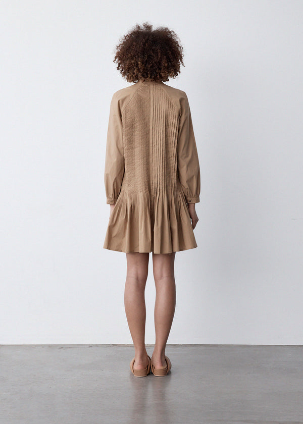 Gemma Dress | Camel Poplin