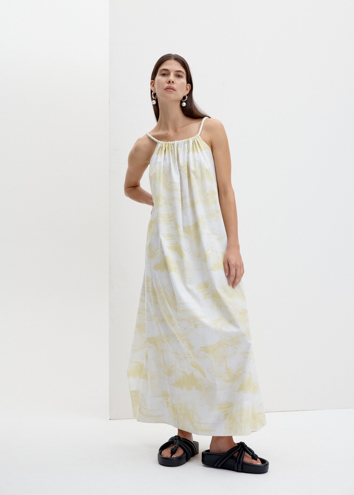 Scarlett Dress | Cirrus Print Lemon