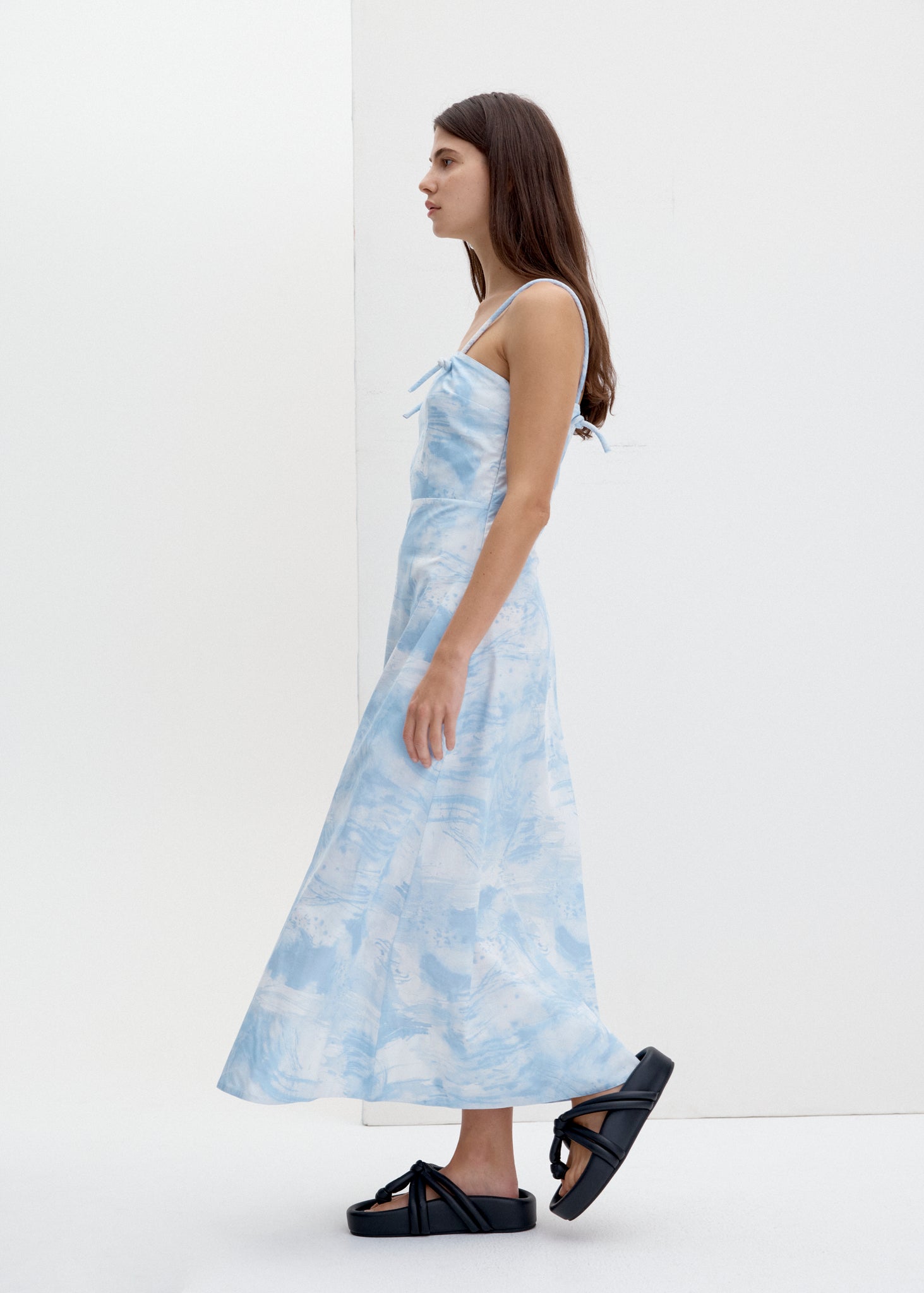 Alice Dress | Cirrus Print Icy Blue