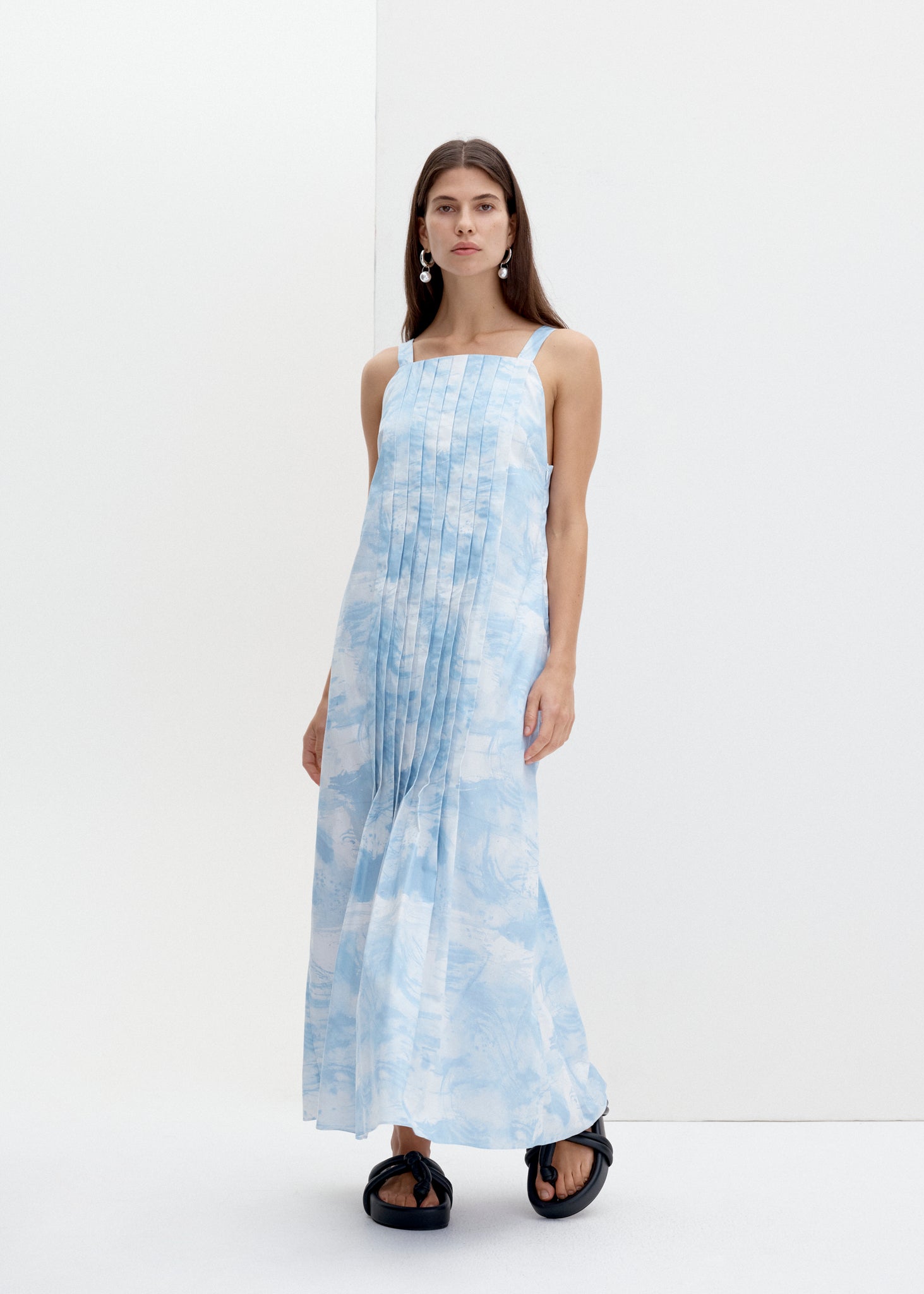 Delilah Dress | Cirrus Print Icy Blue