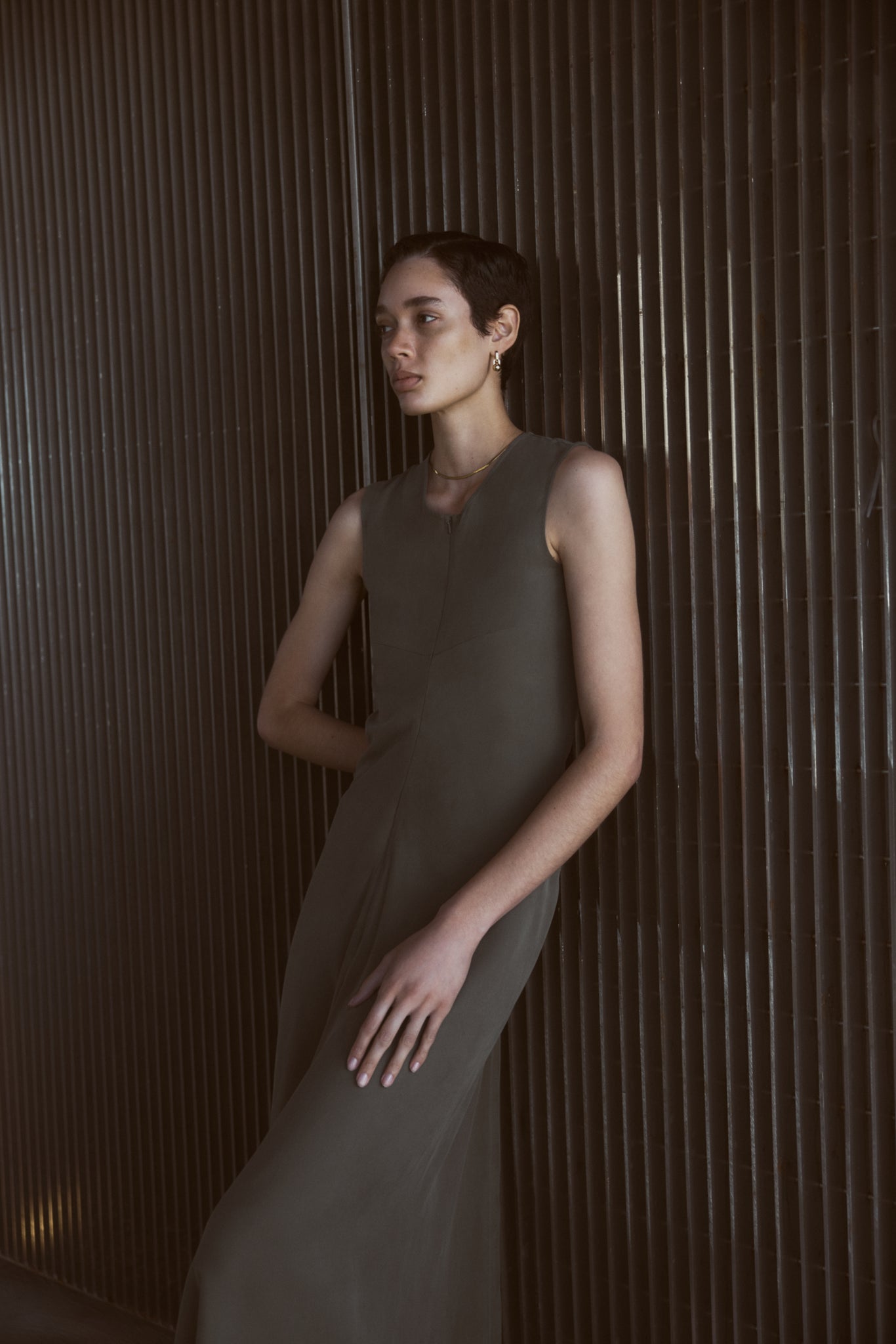 Addison Dress | Earthy Green