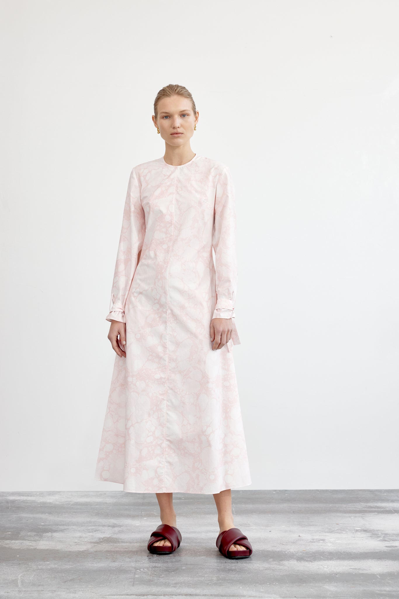 Sofia Dress | Cellular Print Rose