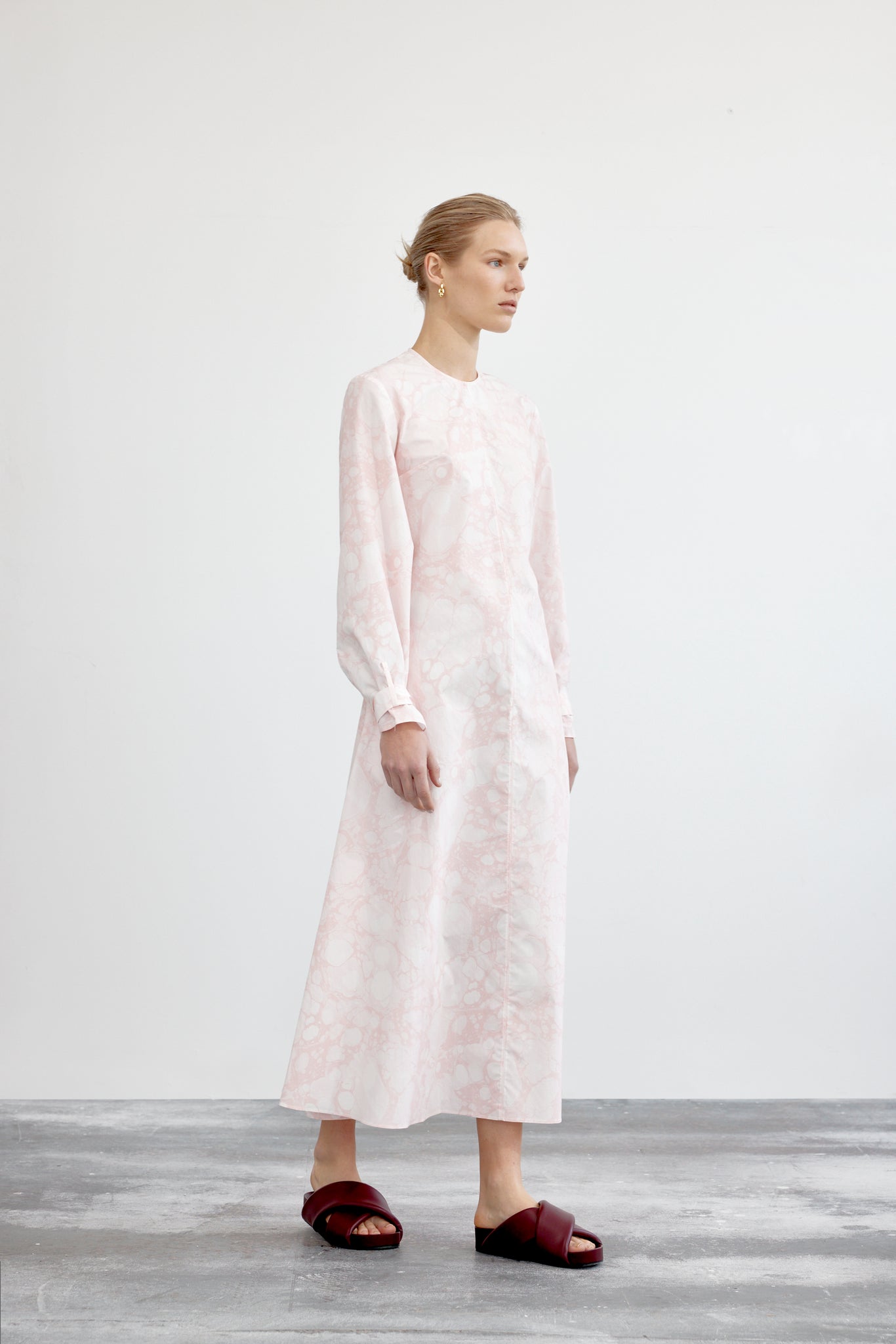 Sofia Dress | Cellular Print Rose